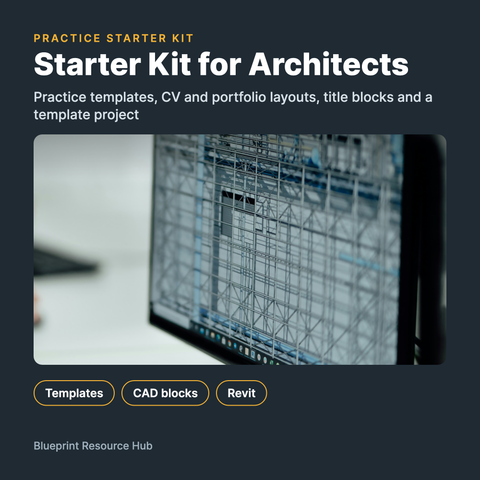 Starter Kit for Architects cover with a BIM model on a monitor