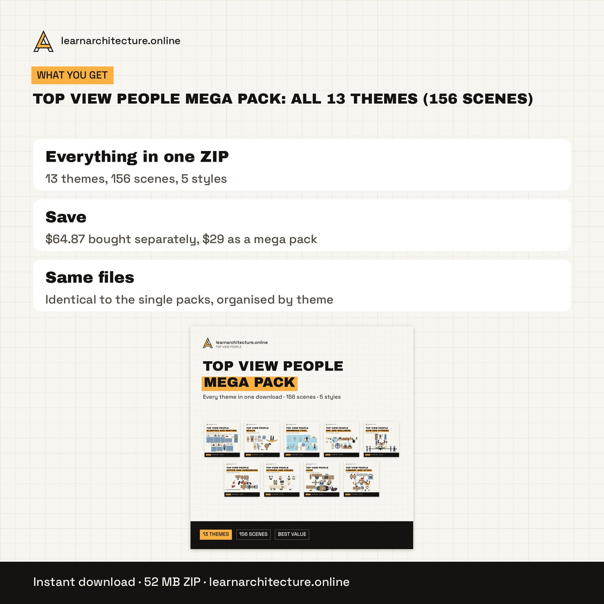 Top View People Mega Pack what you get