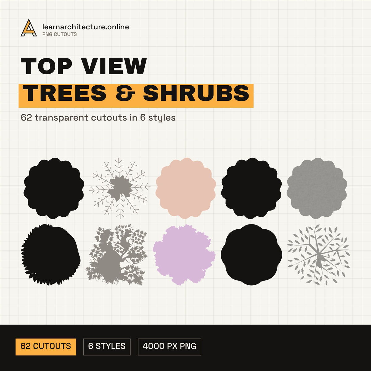 Top View Trees & Shrubs PNG Cutouts cover