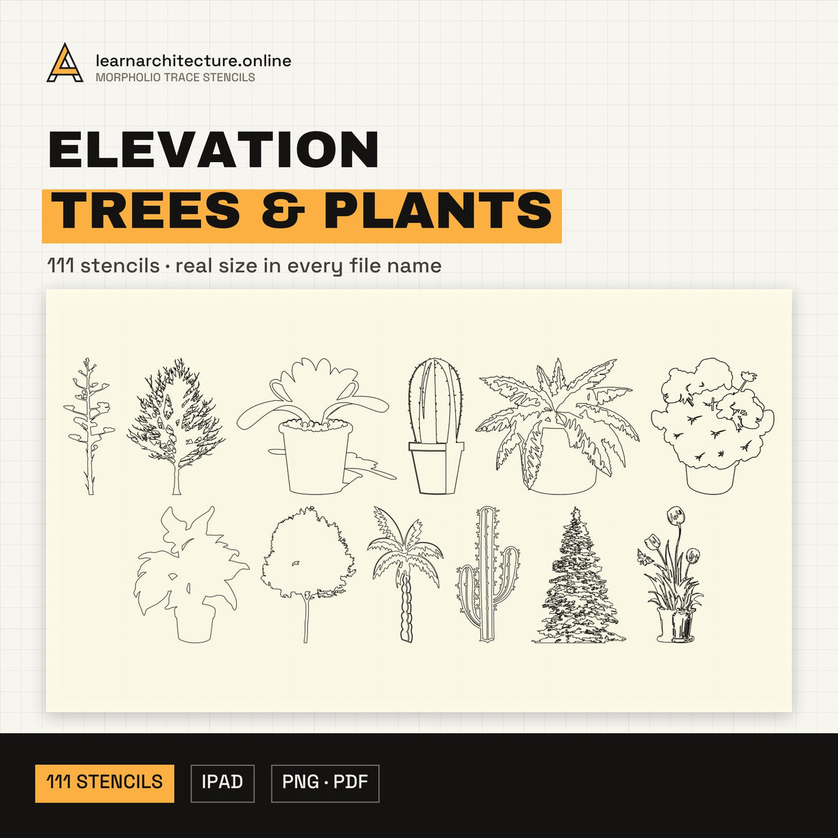 Trace Stencils: Elevation Trees & Plants cover