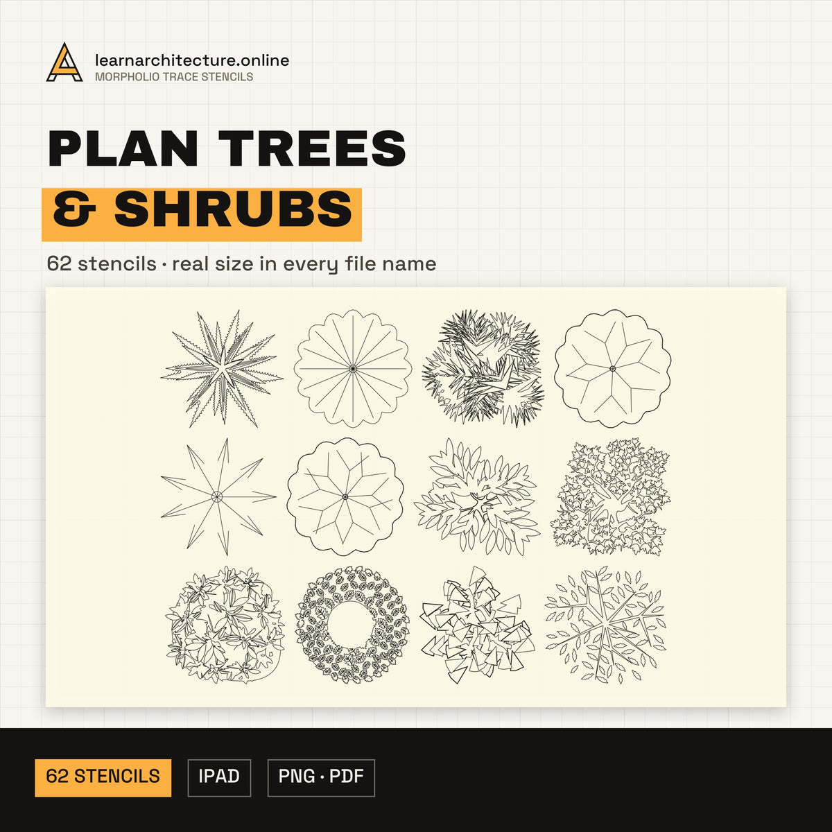 Trace Stencils: Plan Trees & Shrubs cover