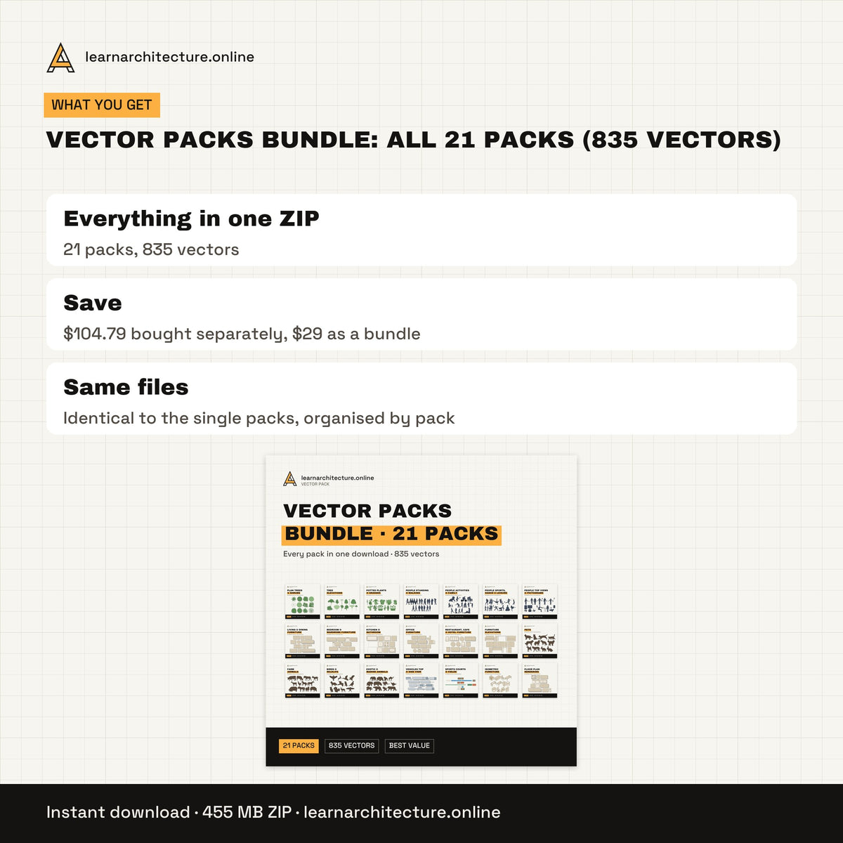 Vector Packs Bundle: All 21 Packs (835 vectors) files and formats