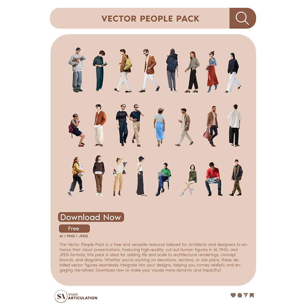 Vector People Pack — cutout pack for architectural visualisation