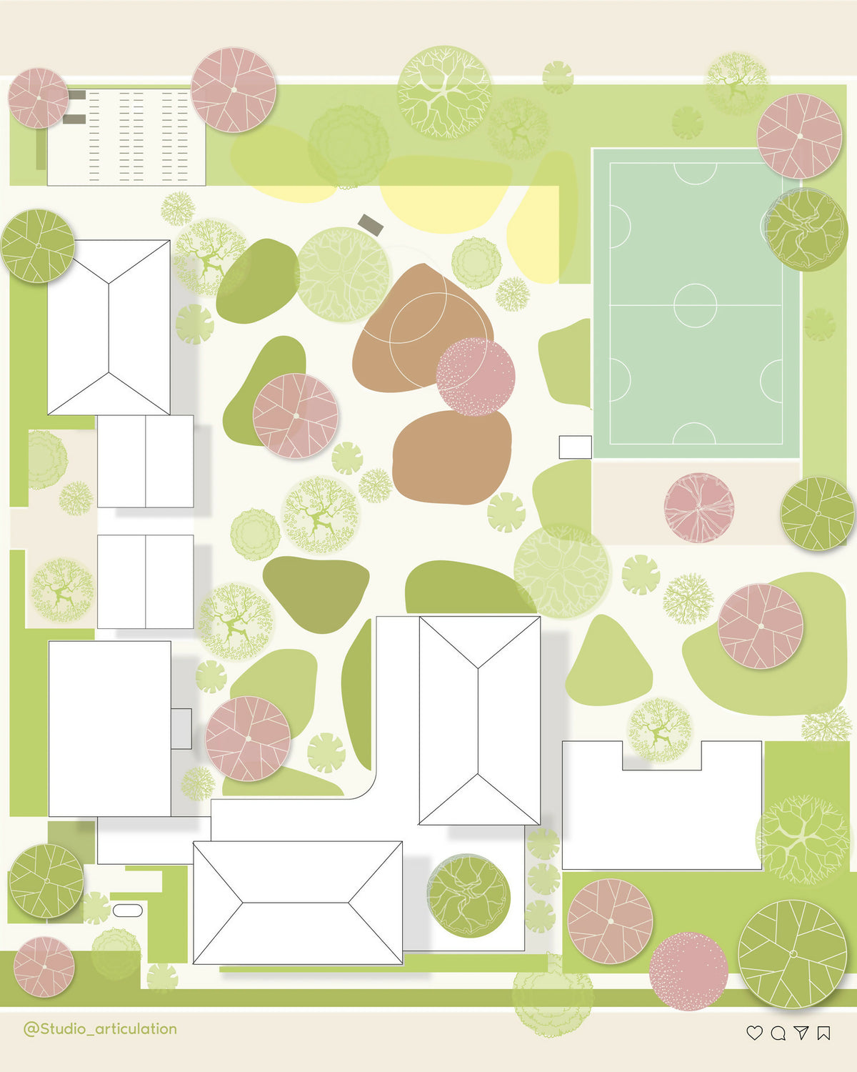 Vector Trees In Top View — cutout pack for architectural visualisation, preview 2 of 2