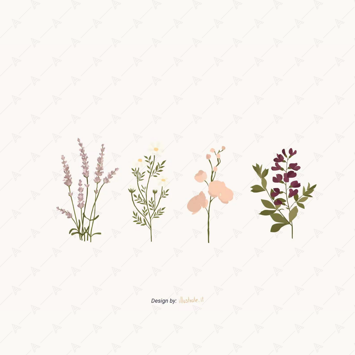 Vector Vegetation Branches & Flowers Pack — cutout pack for architectural visualisation, preview 2 of 4