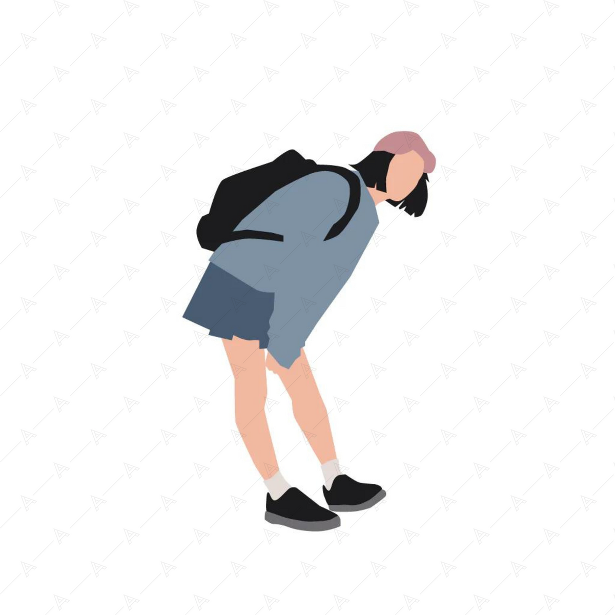 Walking People (24 Objects) — cutout pack for architectural visualisation, preview 2 of 3