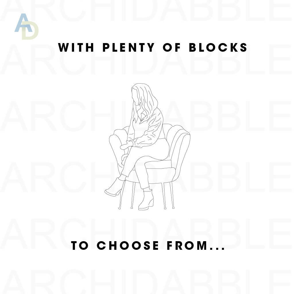 40 Piece General Pack 2 — CAD block set for architectural drawings, preview 2 of 3