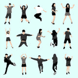 Flat Vector Jumping People