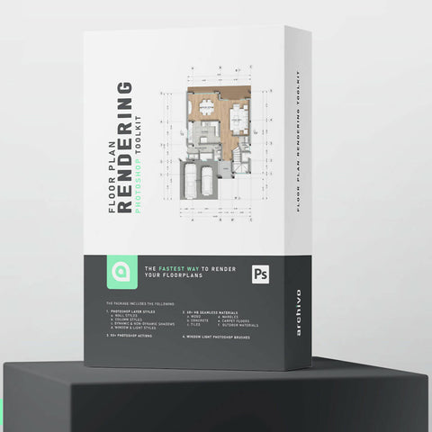 Photoshop Floor Plan Rendering Toolkit — resource kit for architects, preview 1 of 9