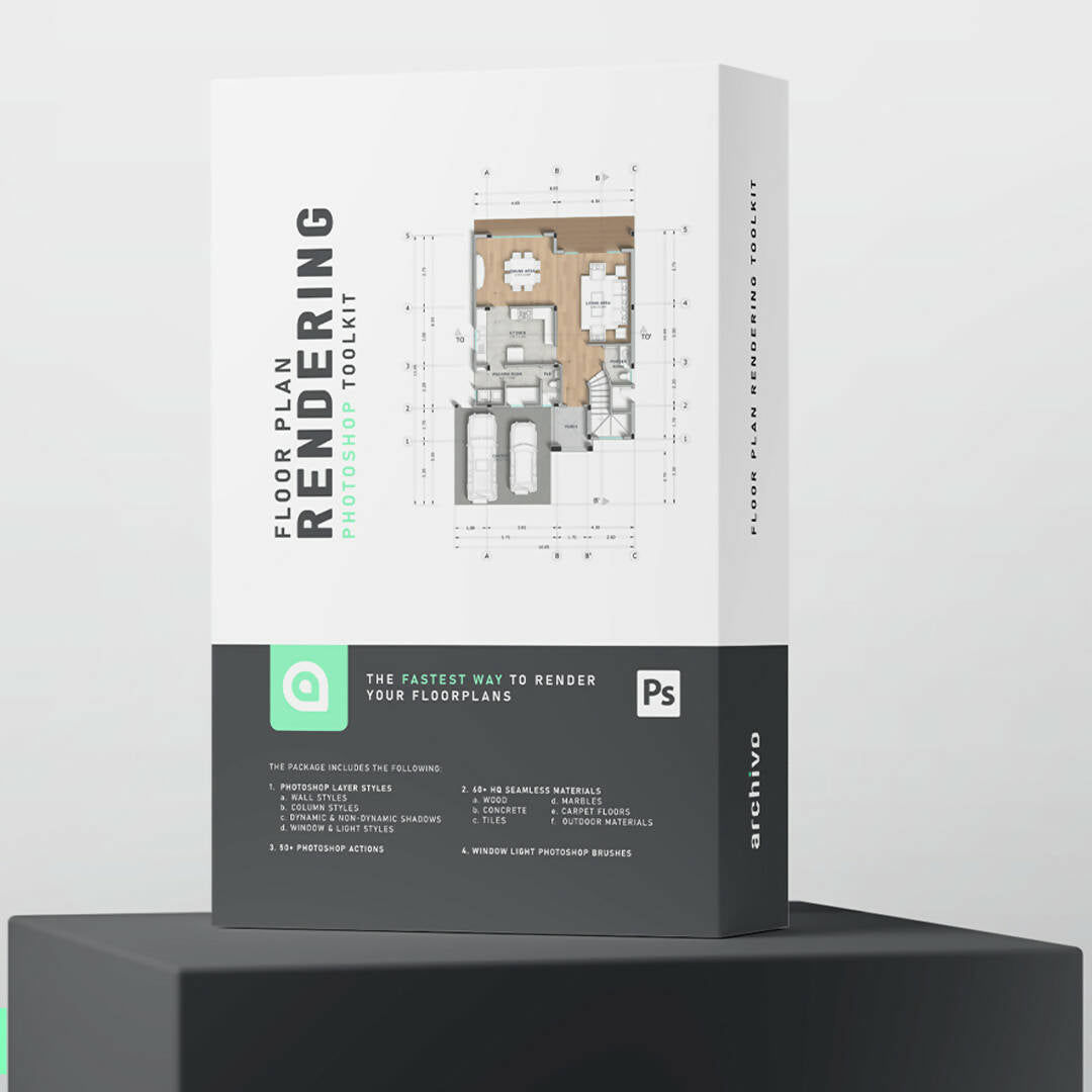 Photoshop Floor Plan Rendering Toolkit | Learn Architecture Online