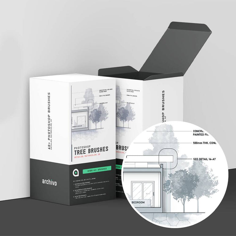 12 Basic Trees Photoshop Brushes – Learn Architecture Online