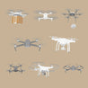 Flat Vector Drones