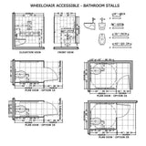 Handicap Bathroom Stalls: CAD