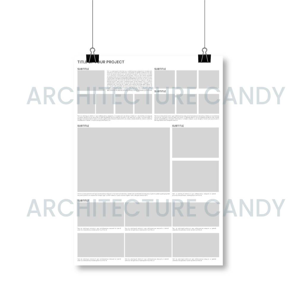 Powerpoint Layout A1 Presentation Board Layout Template- -A1 Vertical | Learn Architecture ...