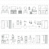 CAD & Vector Bathroom and Laundry Furniture