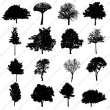 35 Tree Silhouette Cutouts