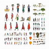 116 Flat Vector Africa Pack