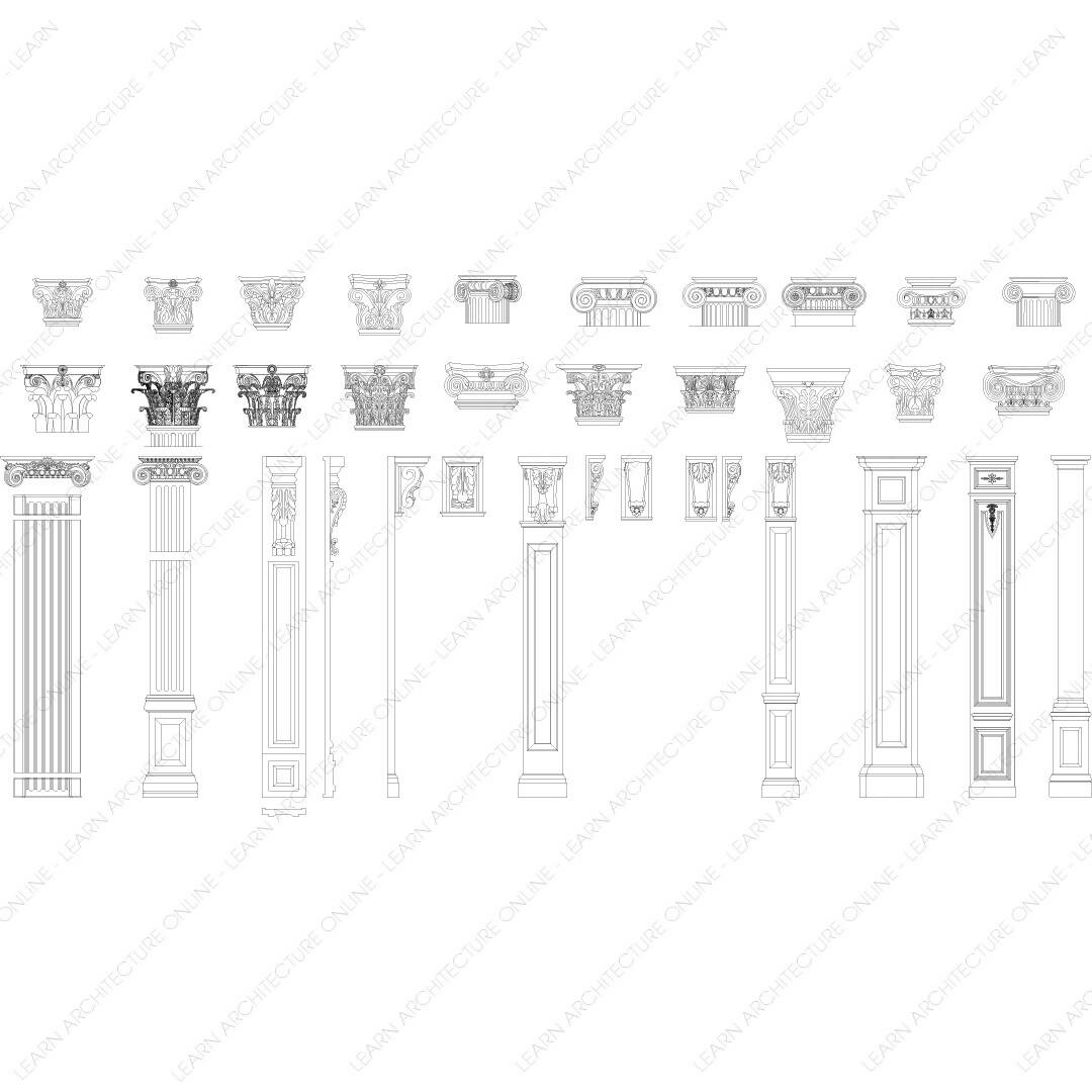 CAD Block Columns | Learn Architecture Online