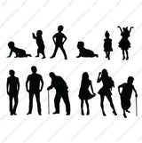 12 Human Silhouette Cutouts