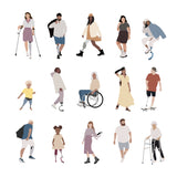 Inclusive People Cutout Pack: Prosthetics and Mobility Aids (15)