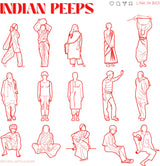 The Indian Peeps: Flat Vector Human Figures