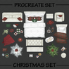 Procreate Illustration & PNG Christmas Furniture Collection Top View