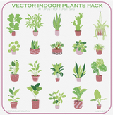 Handmade Vector Indoor Plants