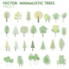 Vector Minimalistic Trees Pack 2