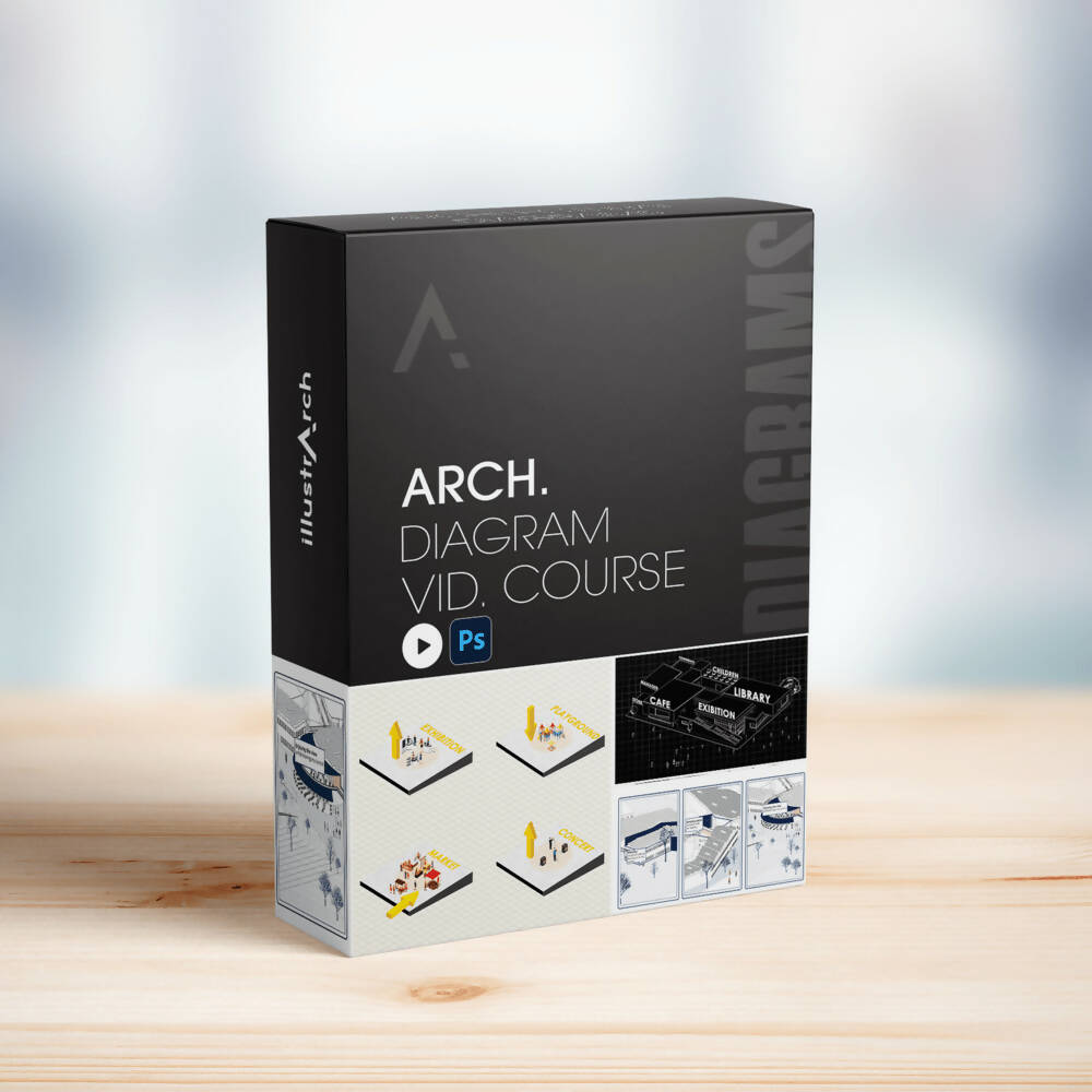 Architectural Diagrams with Photoshop — video course for architects, preview 1 of 2