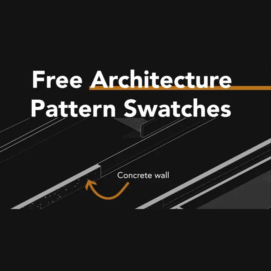 Architectural Pattern Swatches + Photoshop Brushes — pattern set for architectural drawings