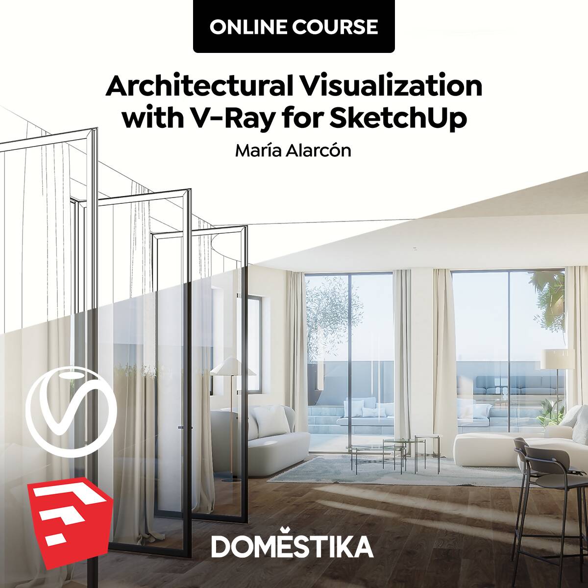 Architectural Visualization with V-Ray for SketchUp — video course for architects, preview 1 of 2