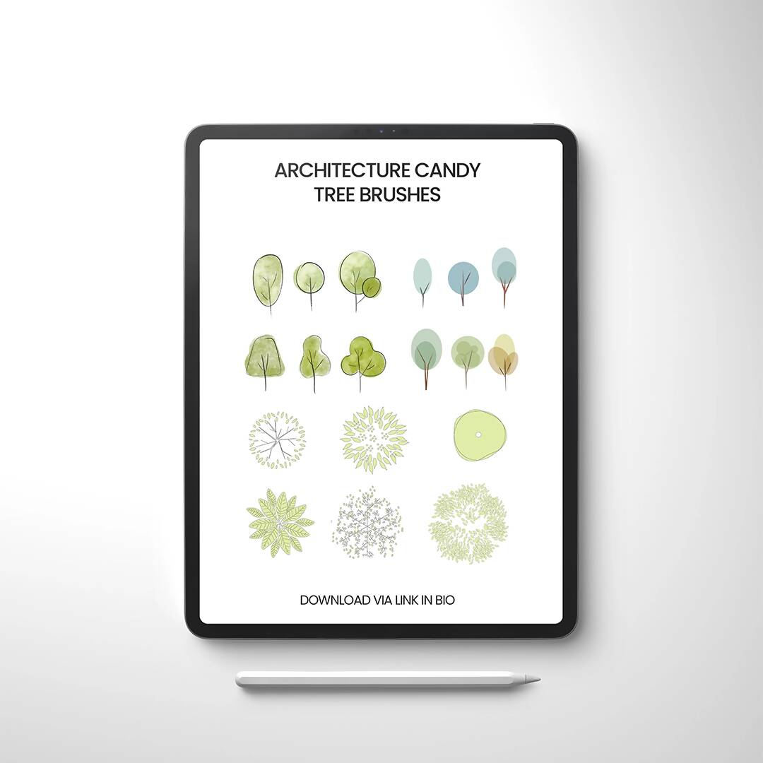 Architecture Candy Tree Brushes — brush set for architectural drawings