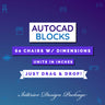 Autocad Blocks | A collection of 60 Chairs — CAD block set for architectural drawings, preview 1 of 4