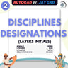 AutoCAD Cheat Sheet - Disciplines Designations — CAD block set for architectural drawings