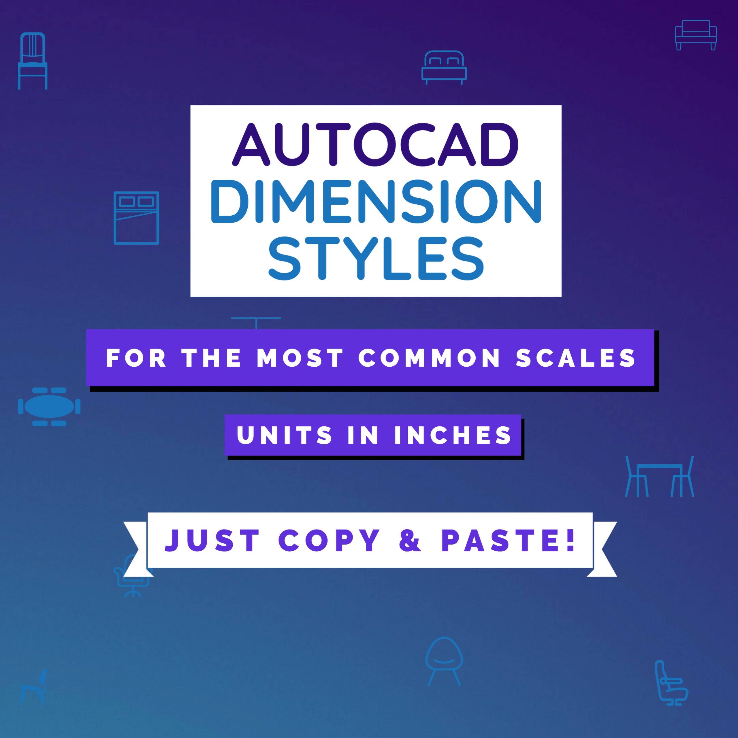 Autocad Standard Dimension Styles — CAD block set for architectural drawings
