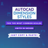Autocad Standard Dimension Styles — CAD block set for architectural drawings