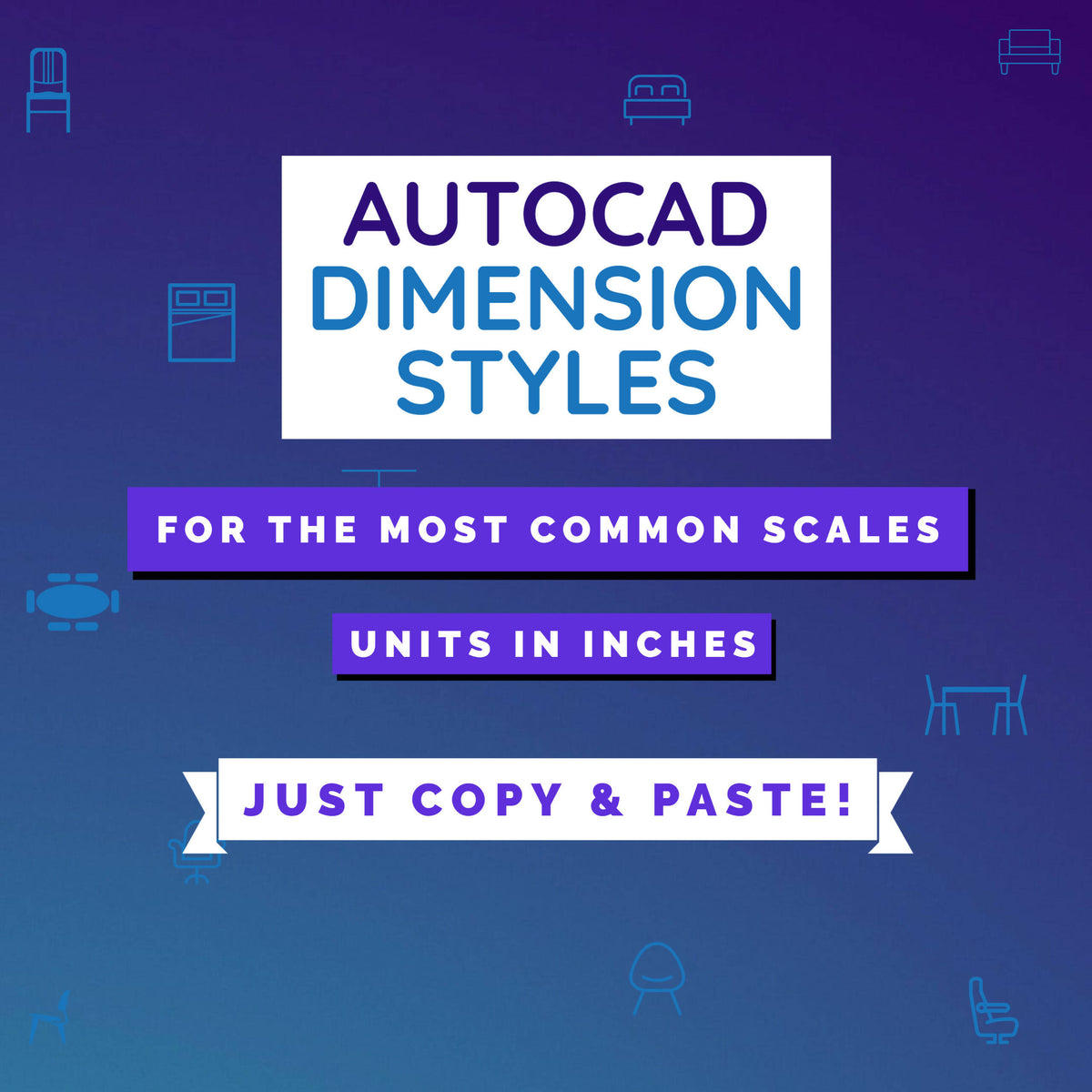 Autocad Standard Dimension Styles — CAD block set for architectural drawings