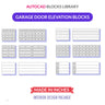 Autocad Standard Garage Door Blocks | Elevations — CAD block set for architectural drawings