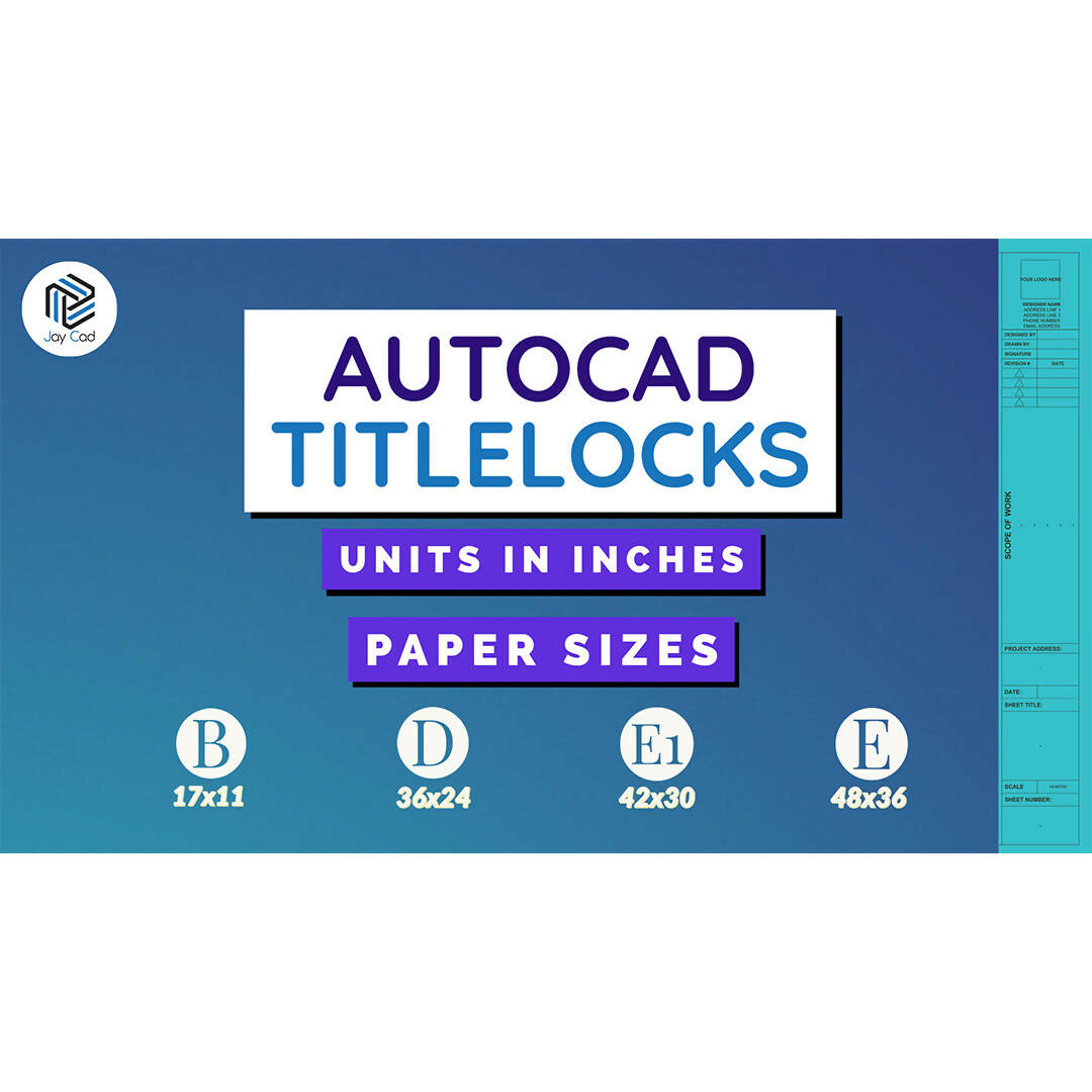 Autocad Titleblocks | Imperial Sizes — CAD block set for architectural drawings