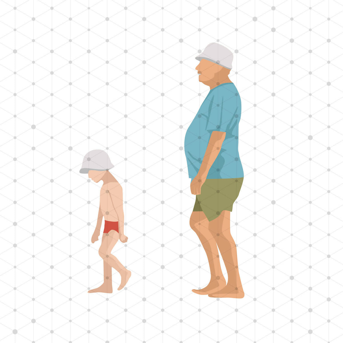 Beach People (33 Figures) — cutout pack for architectural visualisation, preview 4 of 5