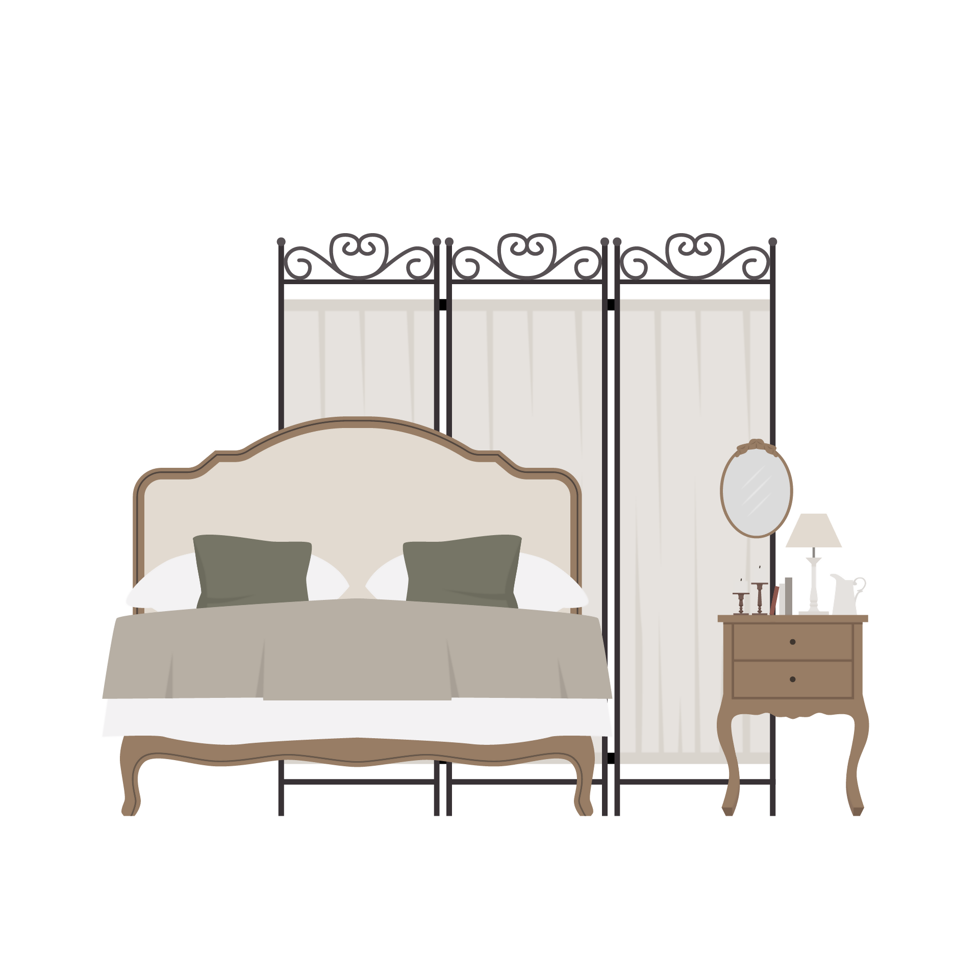 Bedroom & Wardrobe Furniture Cutouts Pack — cutout pack for architectural visualisation, preview 5 of 9