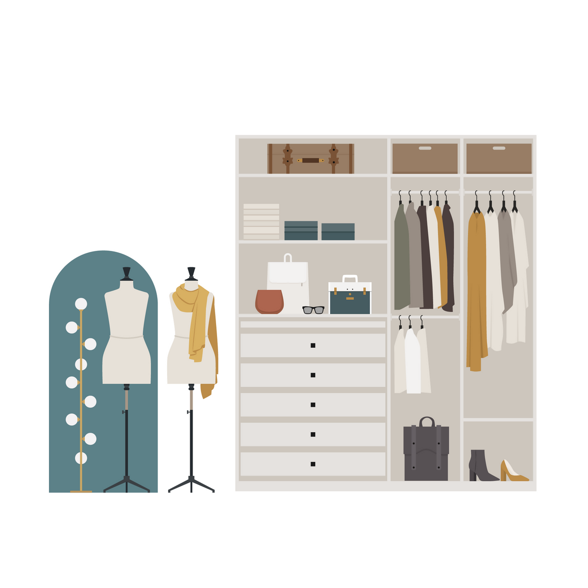 Bedroom & Wardrobe Furniture Cutouts Pack — cutout pack for architectural visualisation, preview 7 of 9