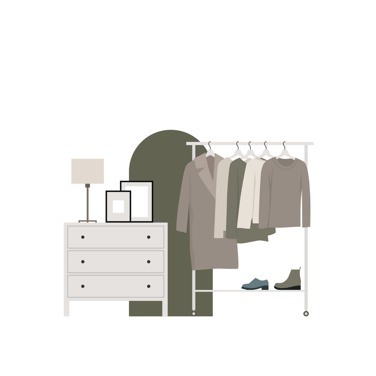 Bedroom & Wardrobe Furniture Cutouts Pack — cutout pack for architectural visualisation, preview 8 of 9