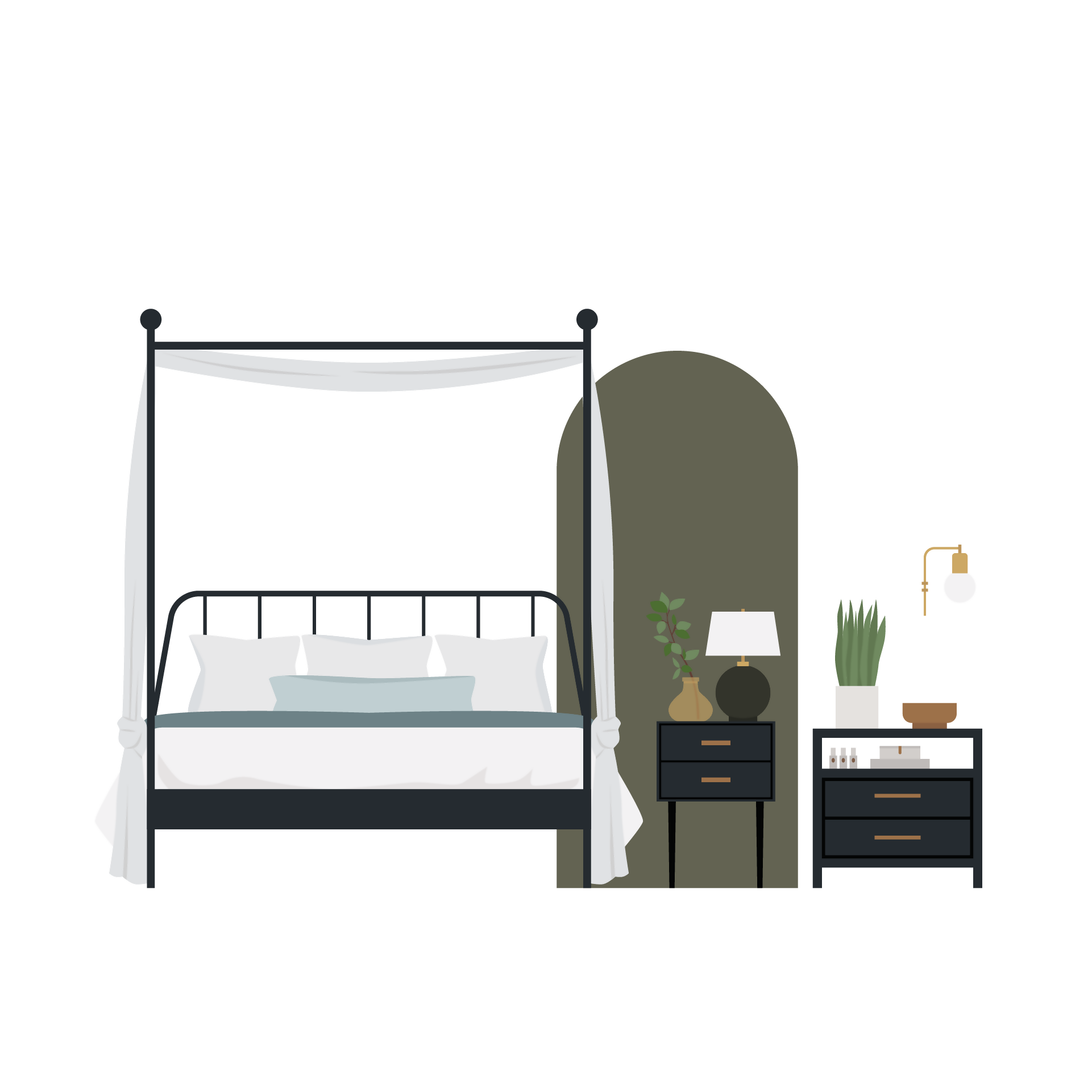 Bedroom & Wardrobe Furniture Cutouts Pack — cutout pack for architectural visualisation, preview 9 of 9