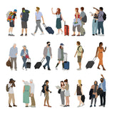 Tourists People (18 Figures)