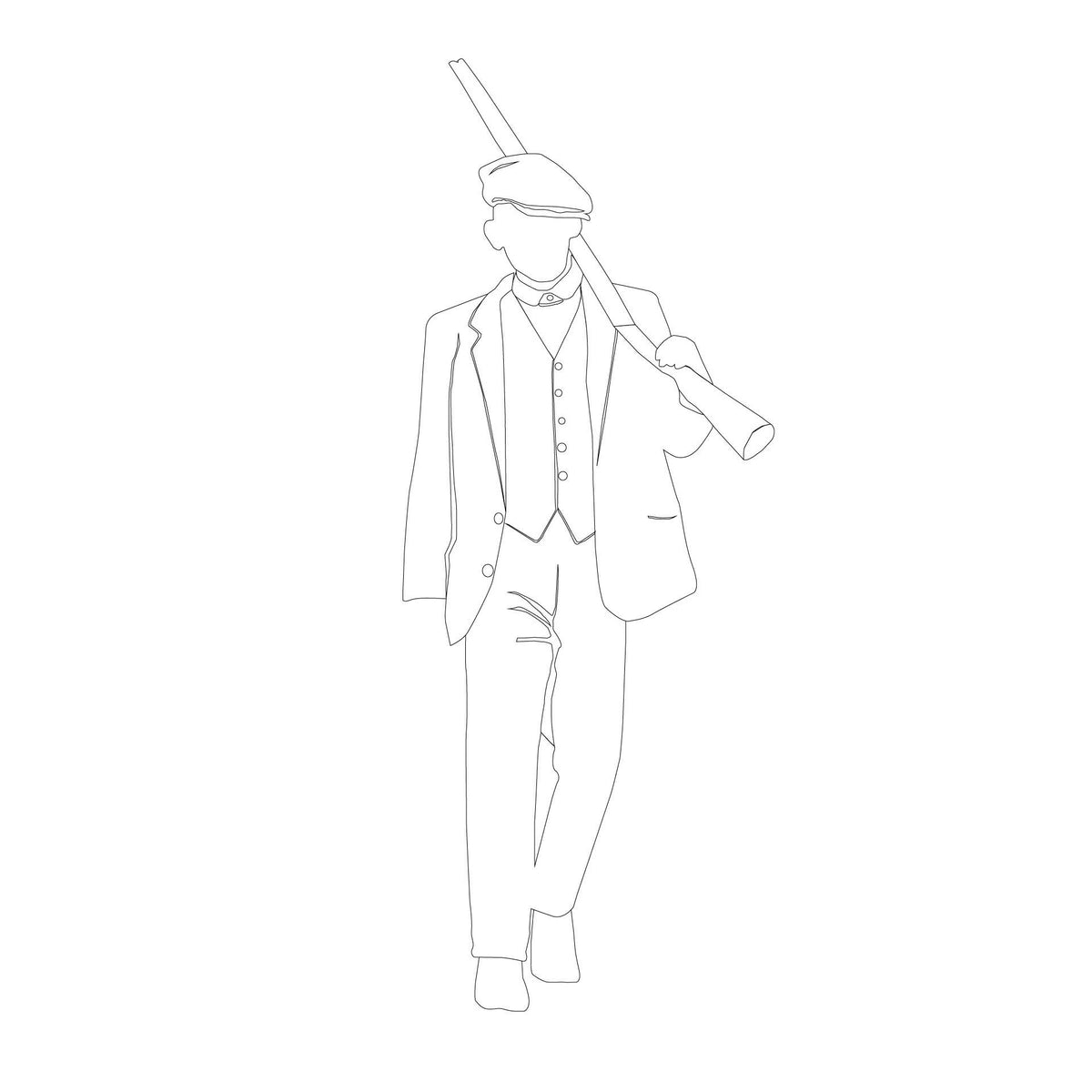 CAD 1920s Gangsters — CAD block set for architectural drawings, preview 4 of 5