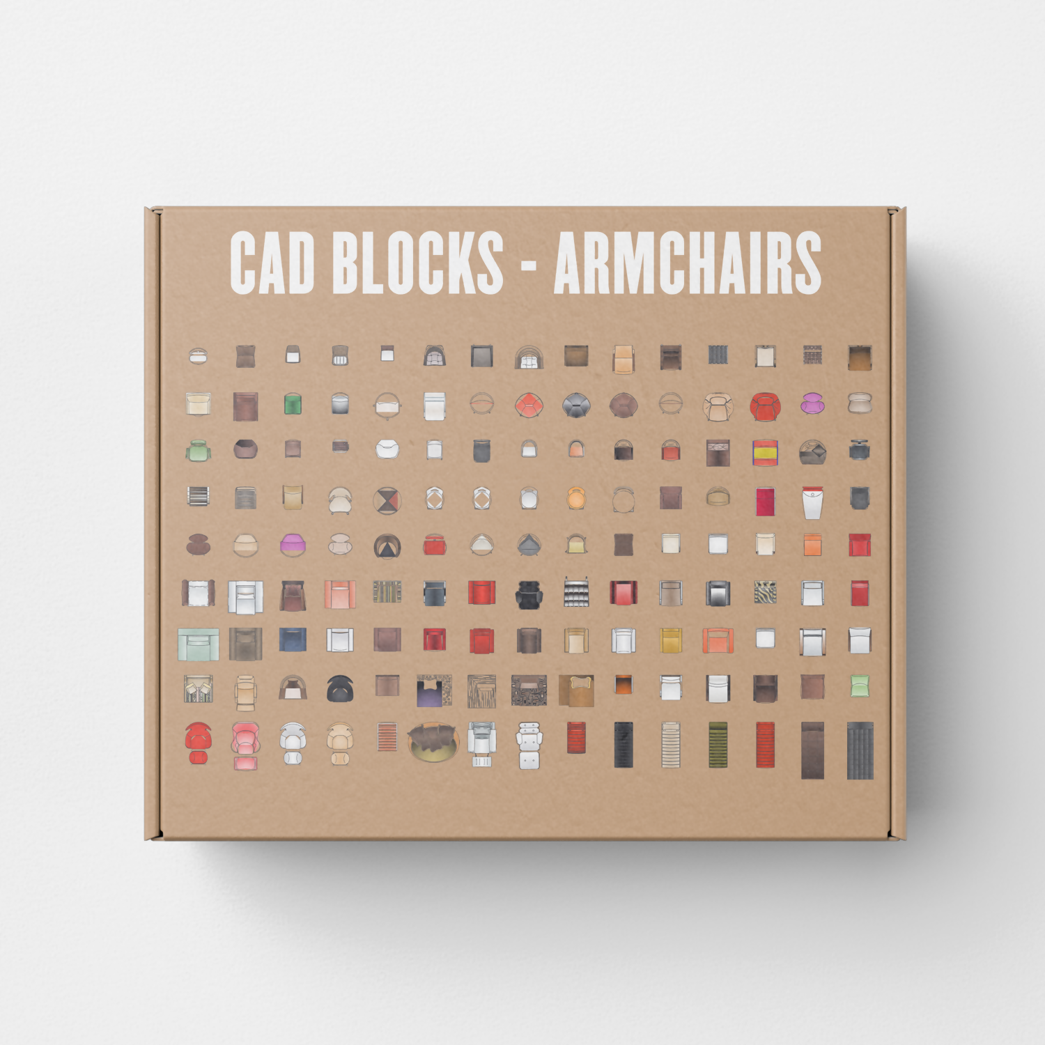 CAD Block Armchair — CAD block set for architectural drawings, preview 1 of 2