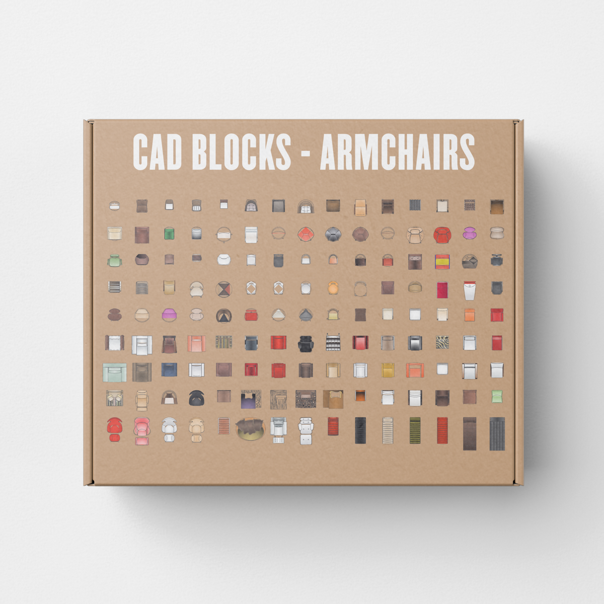 CAD Block Armchair — CAD block set for architectural drawings, preview 1 of 2