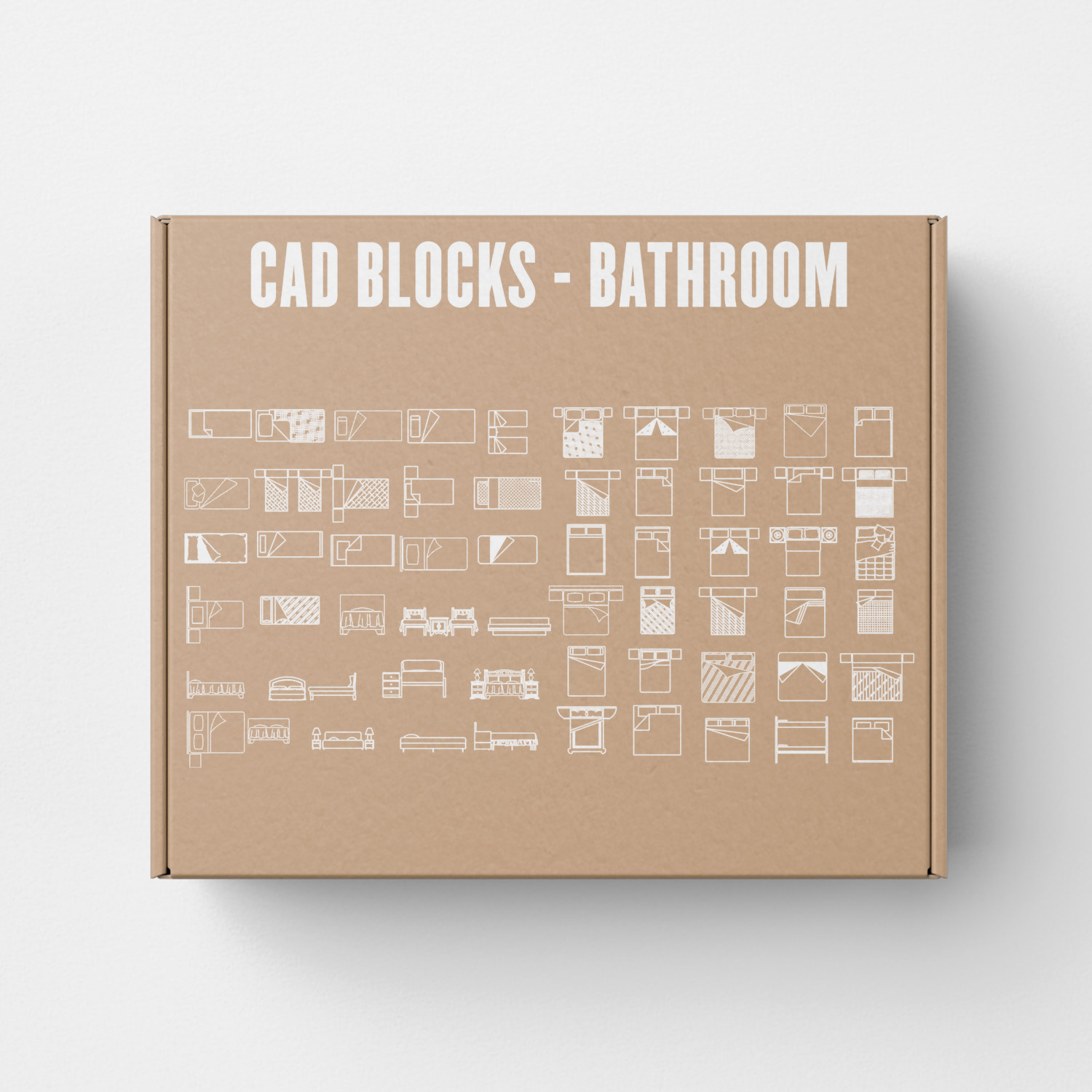 CAD Block Bathroom — CAD block set for architectural drawings, preview 1 of 2