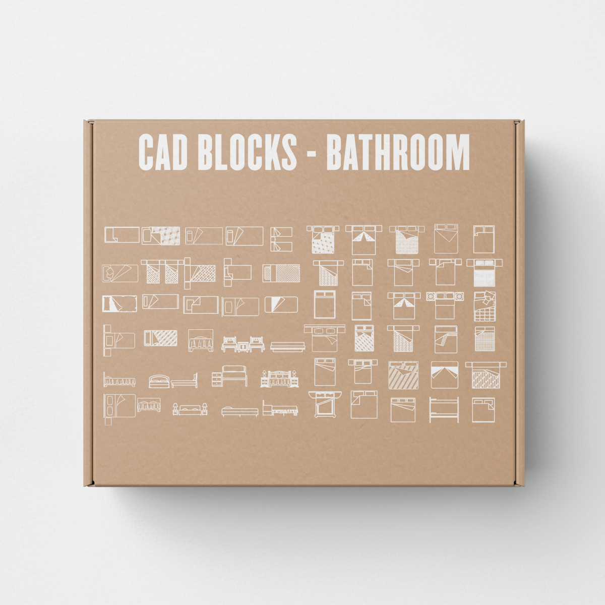 CAD Block Bathroom — CAD block set for architectural drawings, preview 1 of 2